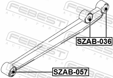 Control Arm-/Trailing Arm Bush - SZAB-036 FEBEST
