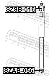Bush, shock absorber - SZAB-056 FEBEST