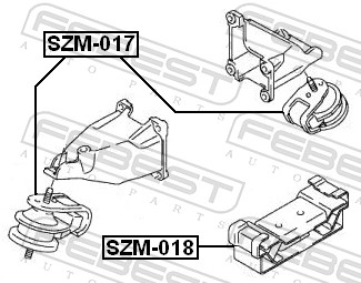 Engine Mounting - SZM-017 FEBEST