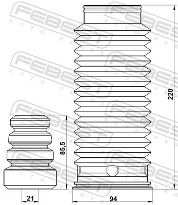 Dust Cover Kit, shock absorber - SZSHB-GVIIF-KIT FEBEST
