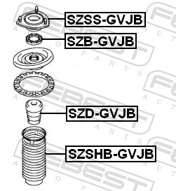 Top Strut Mounting - SZSS-GVJB FEBEST