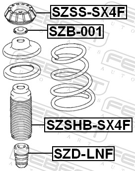 Top Strut Mounting - SZSS-SX4F FEBEST