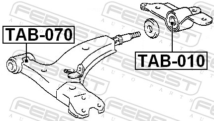 Control Arm-/Trailing Arm Bush - TAB-010 FEBEST