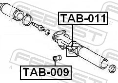 Mounting, steering gear - TAB-011 FEBEST