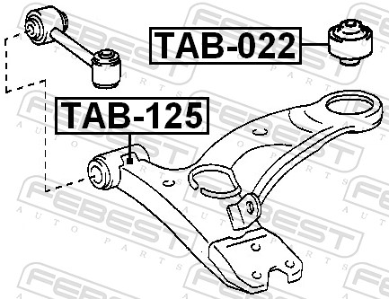 Control Arm-/Trailing Arm Bush - TAB-022 FEBEST