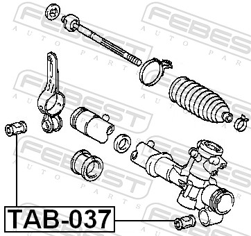 Mounting, steering gear - TAB-037 FEBEST