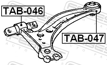Подвеска, рычаг независимой подвески колеса - TAB-047 FEBEST