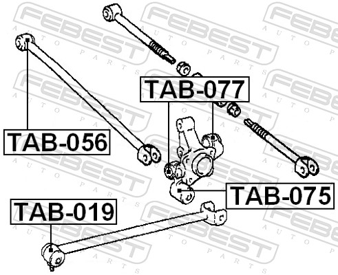 Control Arm-/Trailing Arm Bush - TAB-056 FEBEST