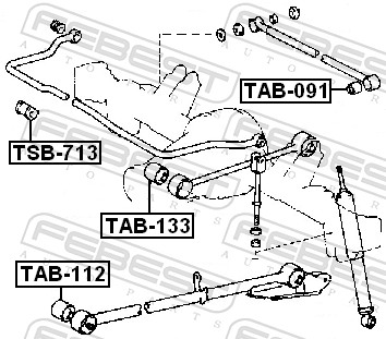 Control Arm-/Trailing Arm Bush - TAB-091 FEBEST