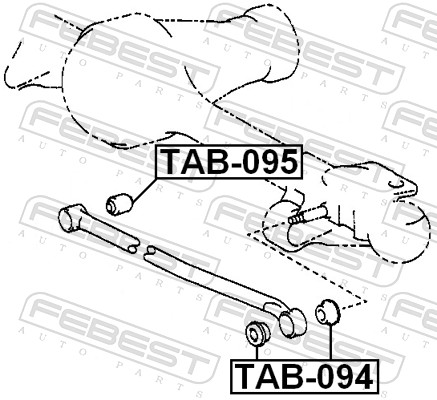 Control Arm-/Trailing Arm Bush - TAB-094 FEBEST