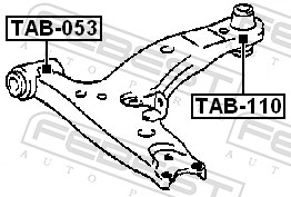 Control Arm-/Trailing Arm Bush - TAB-110 FEBEST