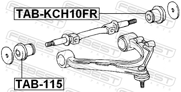 Control Arm-/Trailing Arm Bush - TAB-115 FEBEST