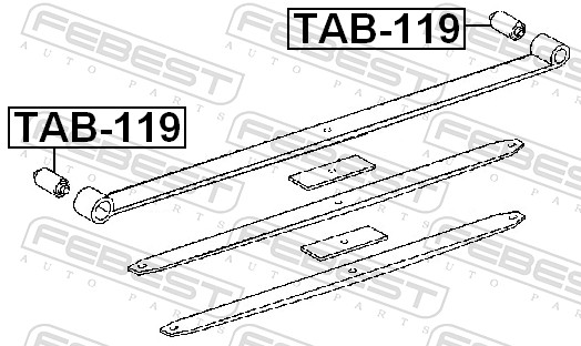 Bush, leaf spring - TAB-119 FEBEST