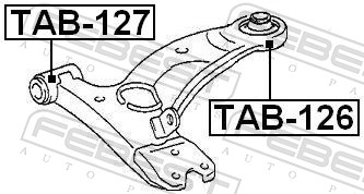 Control Arm-/Trailing Arm Bush - TAB-126 FEBEST
