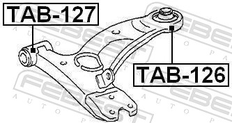 Control Arm-/Trailing Arm Bush - TAB-127 FEBEST