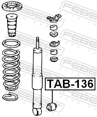 Bush, shock absorber - TAB-136 FEBEST