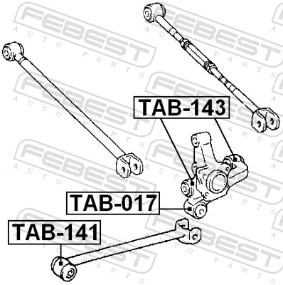 Control Arm-/Trailing Arm Bush - TAB-141 FEBEST