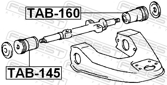 Control Arm-/Trailing Arm Bush - TAB-145 FEBEST