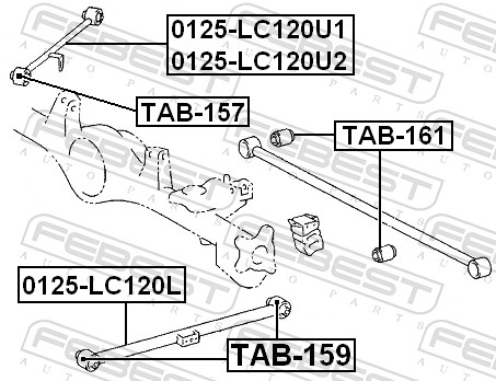 Control Arm-/Trailing Arm Bush - TAB-157 FEBEST