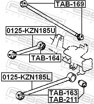 Control Arm-/Trailing Arm Bush - TAB-169 FEBEST