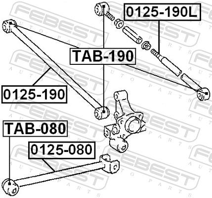 Control Arm-/Trailing Arm Bush - TAB-190 FEBEST