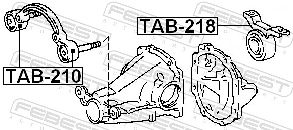Опора, дифференциал - TAB-210 FEBEST
