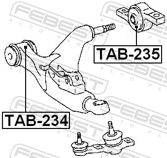Control Arm-/Trailing Arm Bush - TAB-235 FEBEST