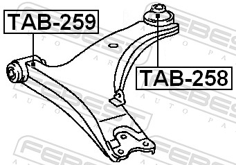 Control Arm-/Trailing Arm Bush - TAB-258 FEBEST