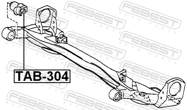 Mounting, axle beam - TAB-304 FEBEST