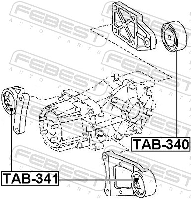 Опора, дифференциал - TAB-341 FEBEST