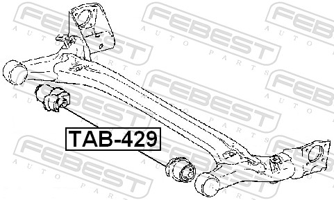 Mounting, axle beam - TAB-429 FEBEST