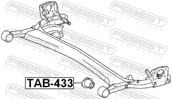 Mounting, axle beam - TAB-433 FEBEST