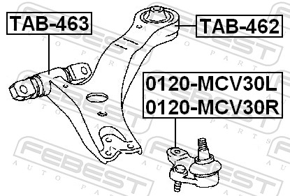 Supporto, Braccio oscillante - TAB-463 FEBEST