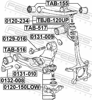 Control Arm-/Trailing Arm Bush - TAB-517 FEBEST
