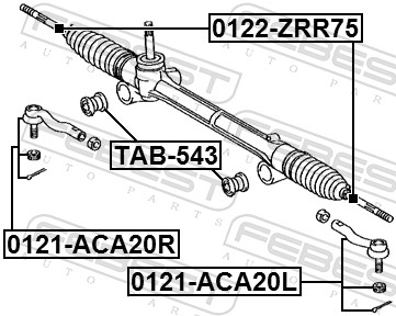 Подвеска, рулевое управление - TAB-543 FEBEST