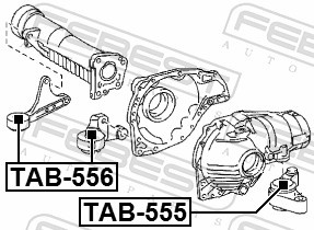 Опора, дифференциал - TAB-556 FEBEST
