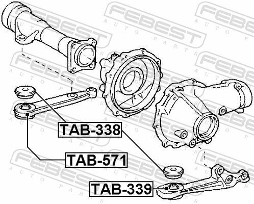 Опора, дифференциал - TAB-571 FEBEST
