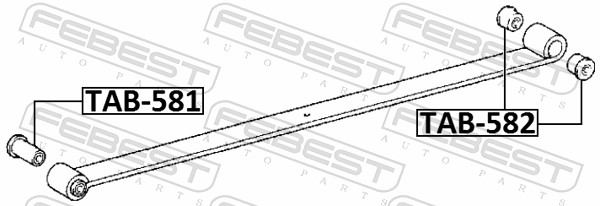 Bush, leaf spring - TAB-582 FEBEST