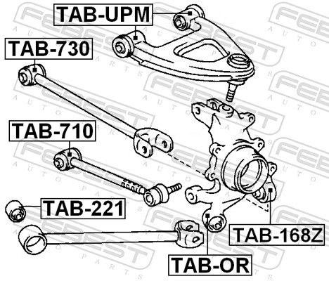 Control Arm-/Trailing Arm Bush - TAB-710 FEBEST