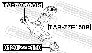 Supporto, Braccio oscillante - TAB-ZZE150B FEBEST