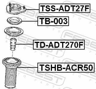Подшипник качения, опора стойки амортизатора - TB-003 FEBEST