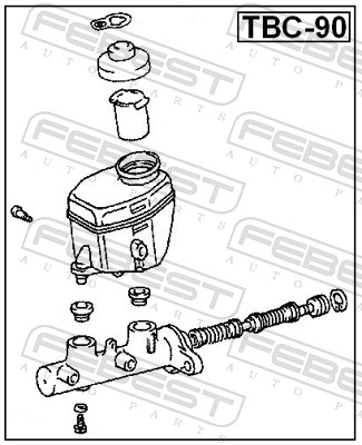 Brake Master Cylinder - TBC-90 FEBEST