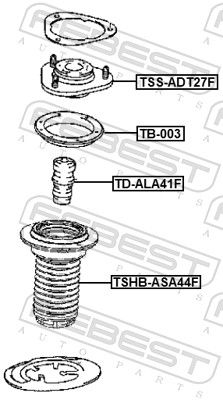 Rubber Buffer, suspension - TD-ALA41F FEBEST