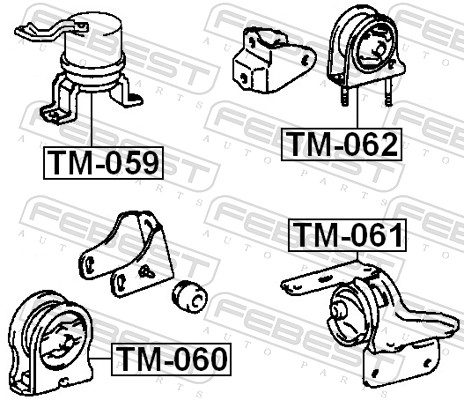 Подвеска, двигатель - TM-062 FEBEST