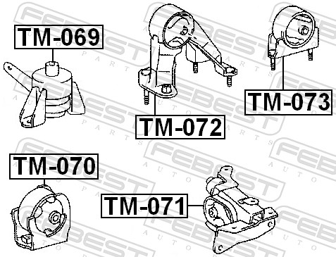 Engine Mounting - TM-069 FEBEST