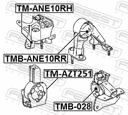Engine Mounting - TM-ANE10RH FEBEST