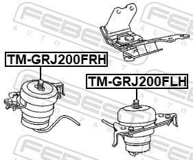 Engine Mounting - TM-GRJ200FLH FEBEST