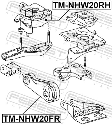 Engine Mounting - TM-NHW20RH FEBEST