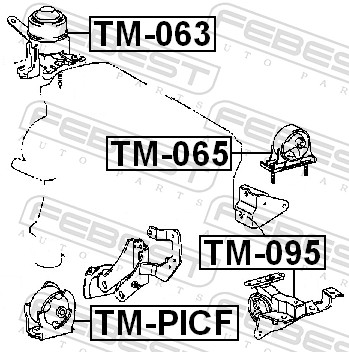 Подвеска, двигатель - TM-PICF FEBEST