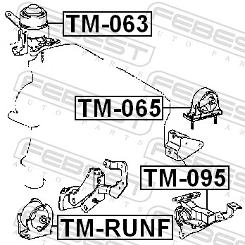 Подвеска, двигатель - TM-RUNF FEBEST